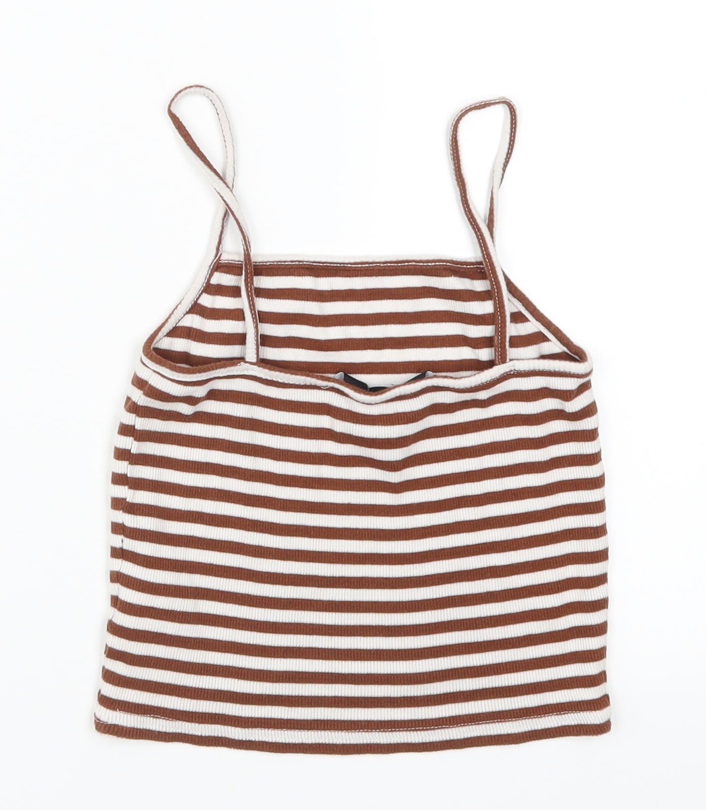 New Look Girls Brown Striped  Basic Tank Size 12-13 Years