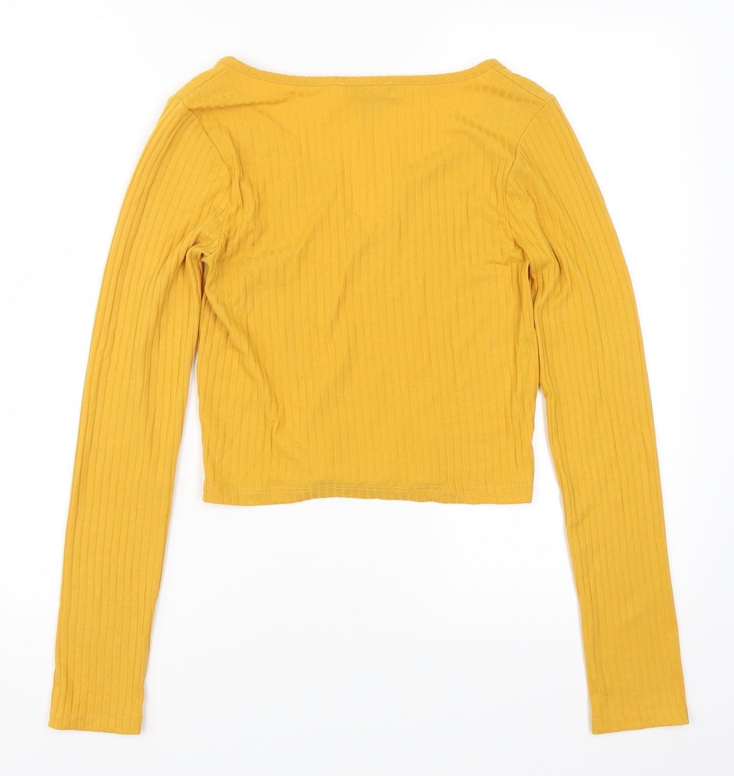 Primark Womens Yellow   Basic T-Shirt Size 6  - Mustard Yellow
