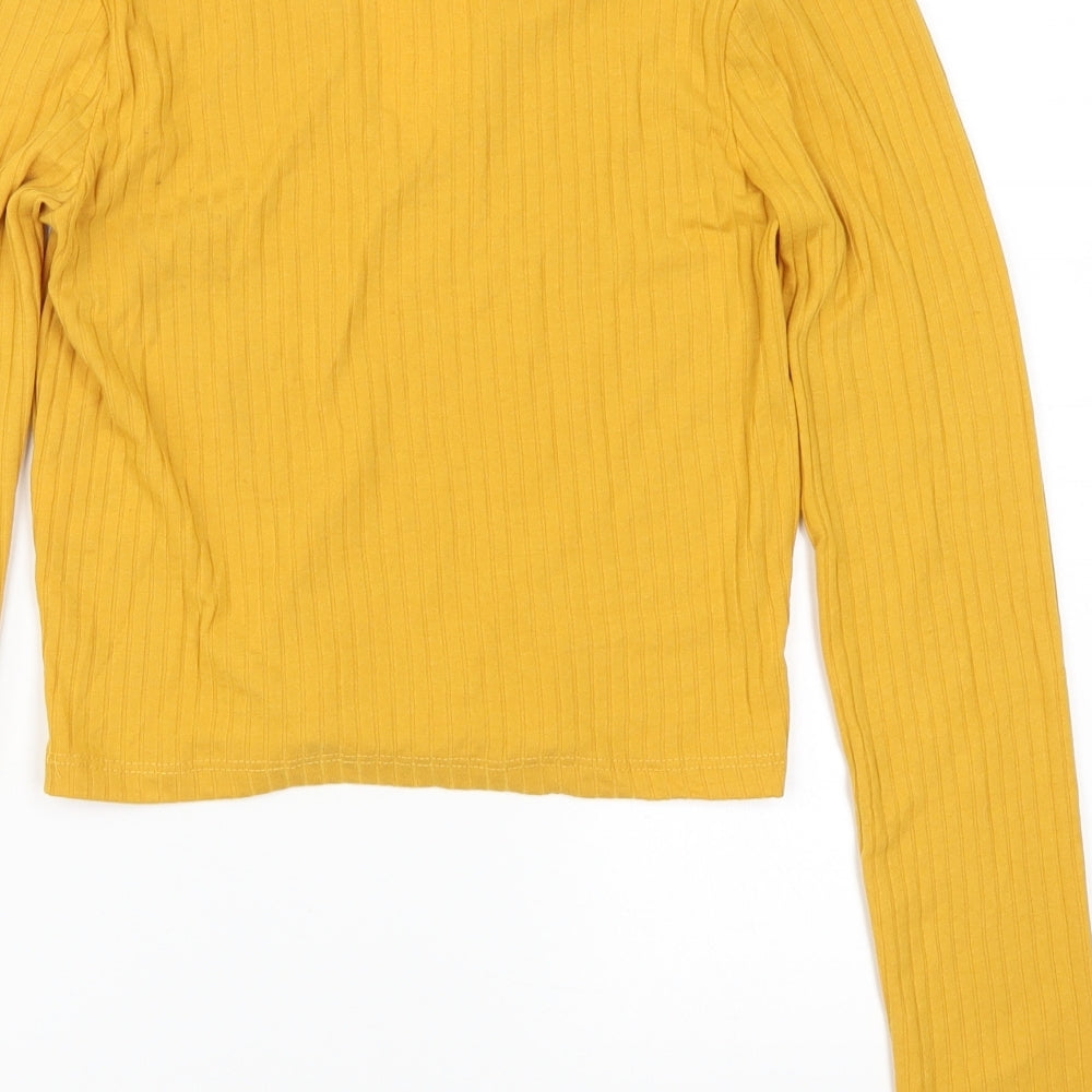 Primark Womens Yellow   Basic T-Shirt Size 6  - Mustard Yellow