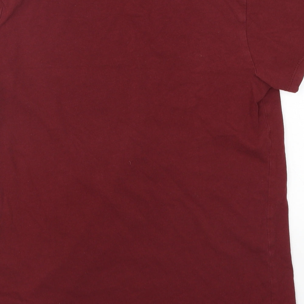 Primark Womens Red   Basic T-Shirt Size 6  - Roses Keep Positive