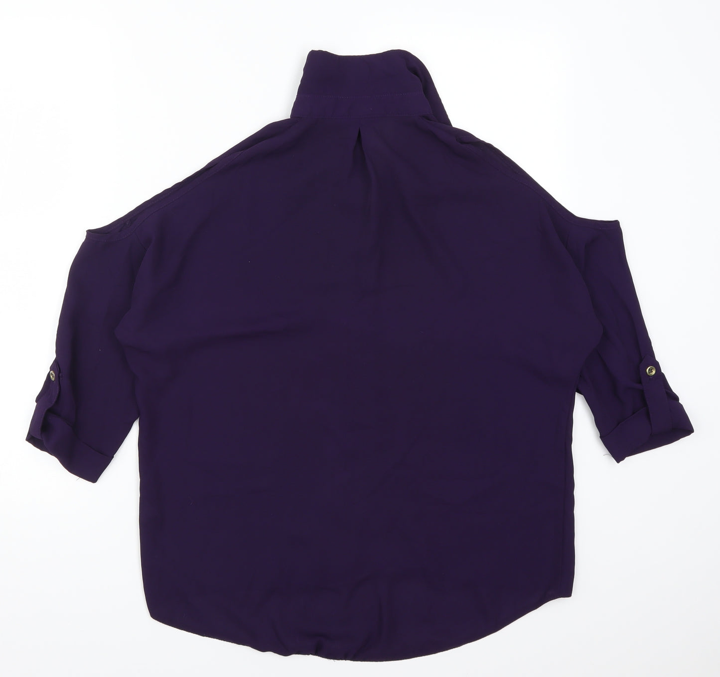 Select Womens Purple   Basic Button-Up Size 6