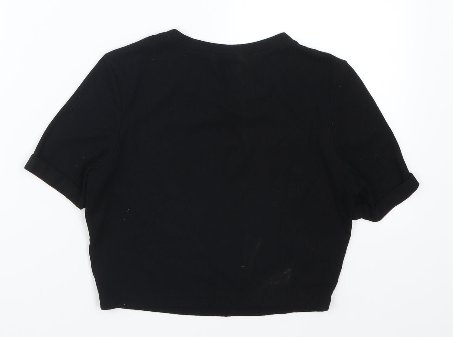 Select Womens Black   Basic T-Shirt Size 8