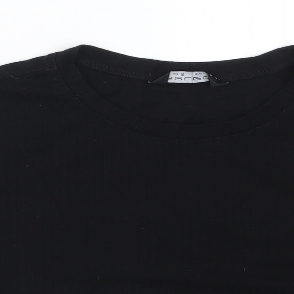 Select Womens Black   Basic T-Shirt Size 8