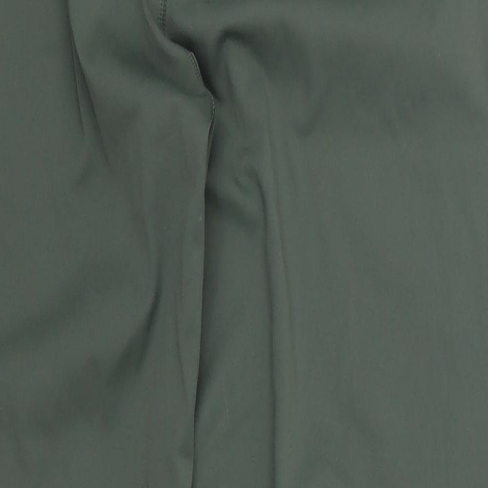 PRETTYLITTLETHING Womens Green   Cropped Leggings Size 14 L24 in