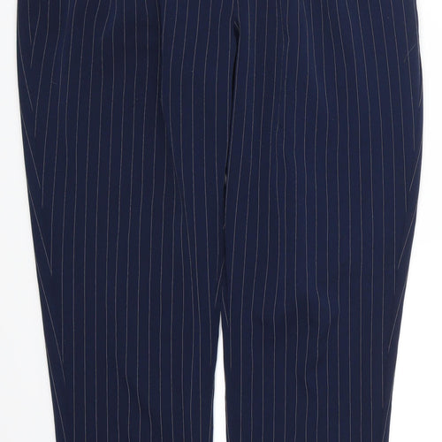 Atmosphere Womens Blue Striped  Trousers  Size 10 L28 in