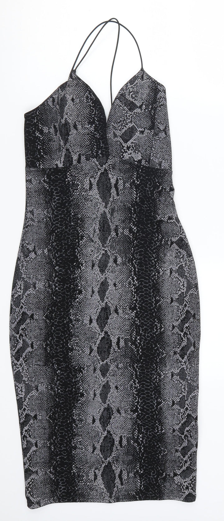 Cameo Rose Womens Grey Animal Print Bodycon Size 10