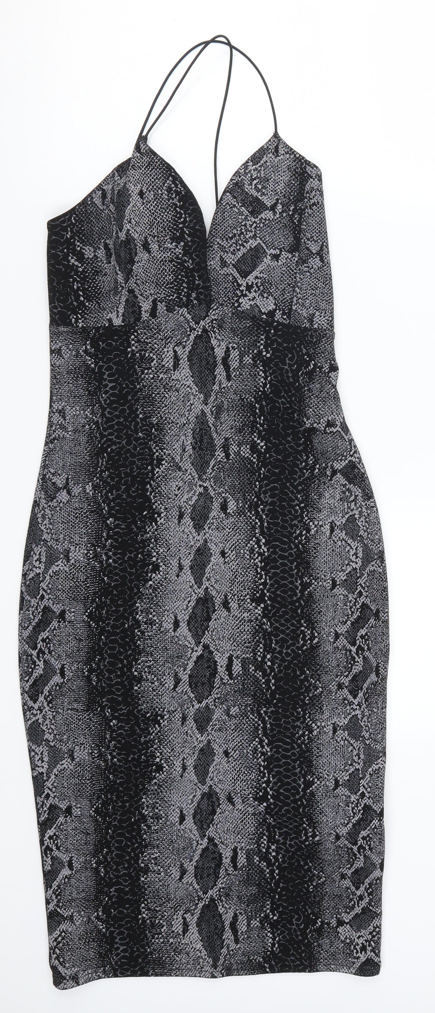 Cameo Rose Womens Grey Animal Print  Bodycon  Size 10