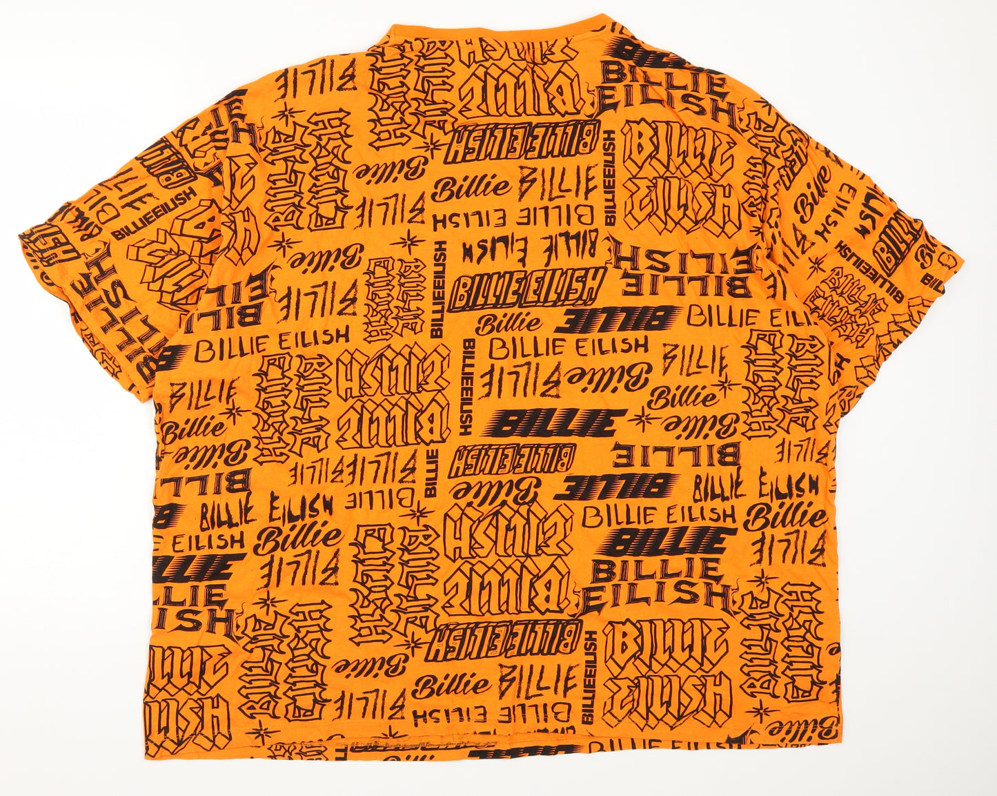 Primark Womens Orange   Basic T-Shirt Size 22  - Billie Eilish