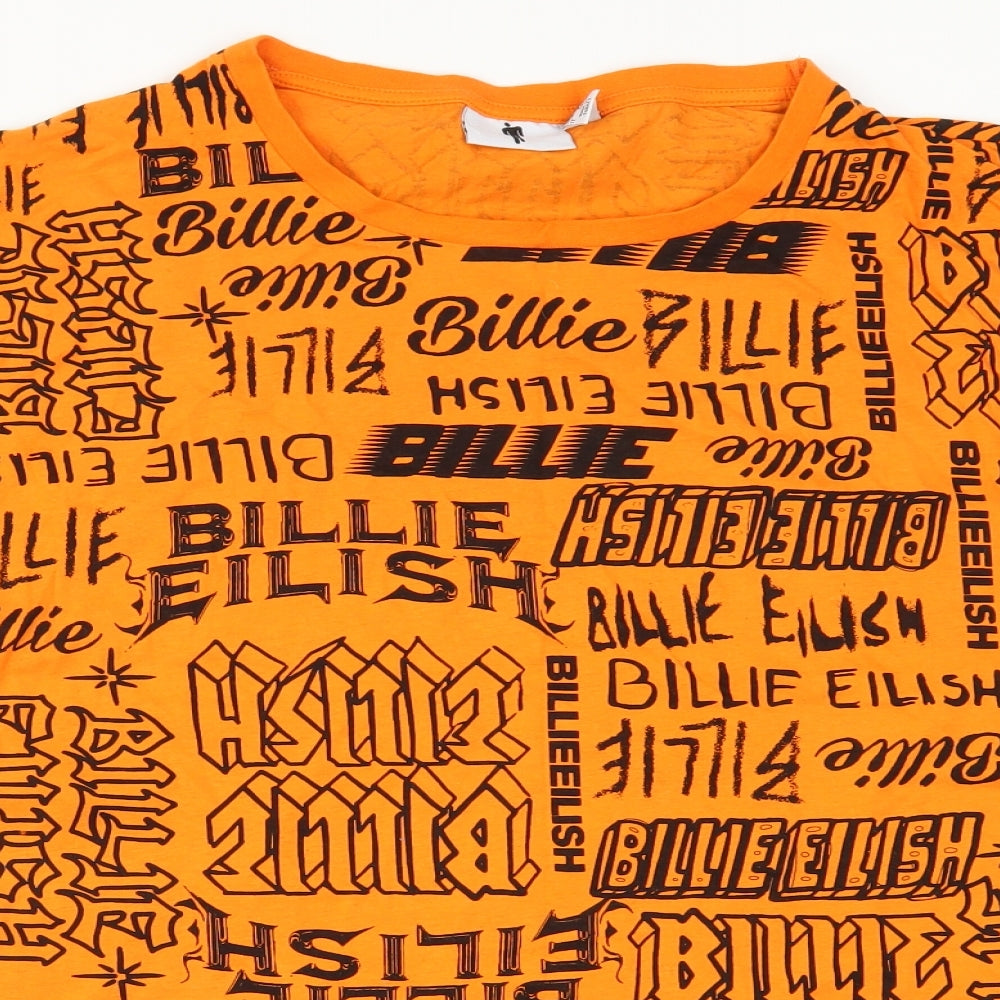Primark Womens Orange   Basic T-Shirt Size 22  - Billie Eilish