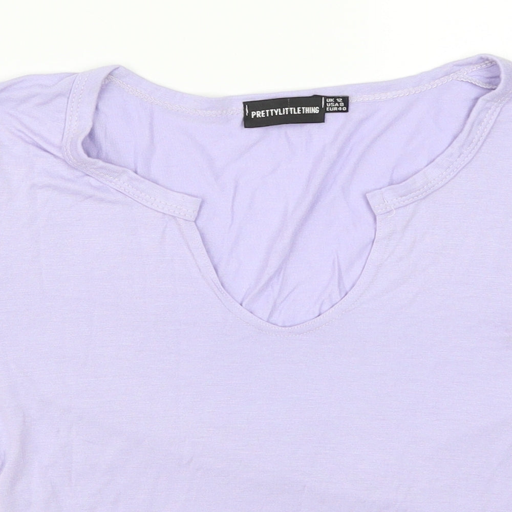 PRETTYLITTLETHING Womens Pink   Basic T-Shirt Size 12