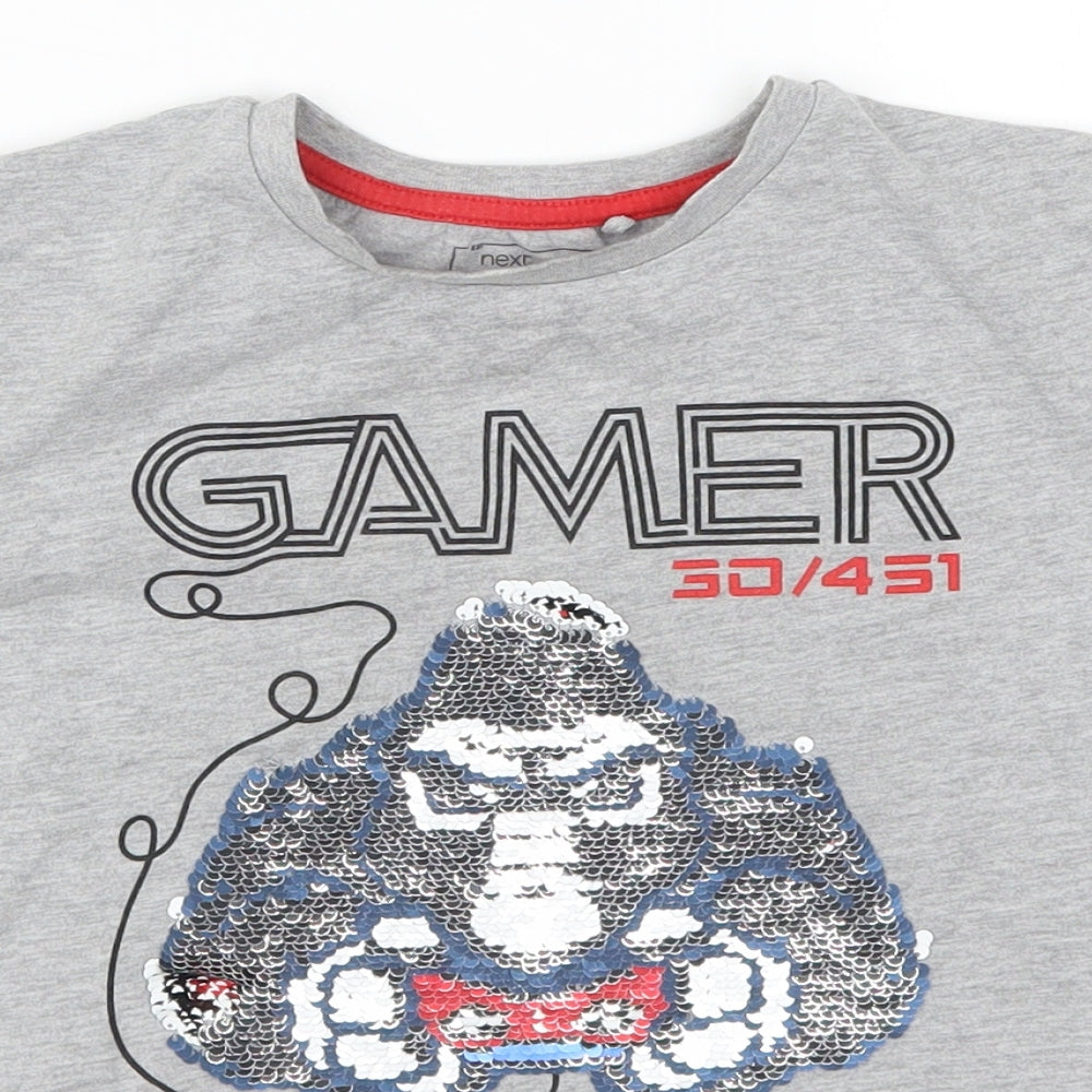 NEXT Boys Grey   Basic T-Shirt Size 6 Years  - Gamer High Score