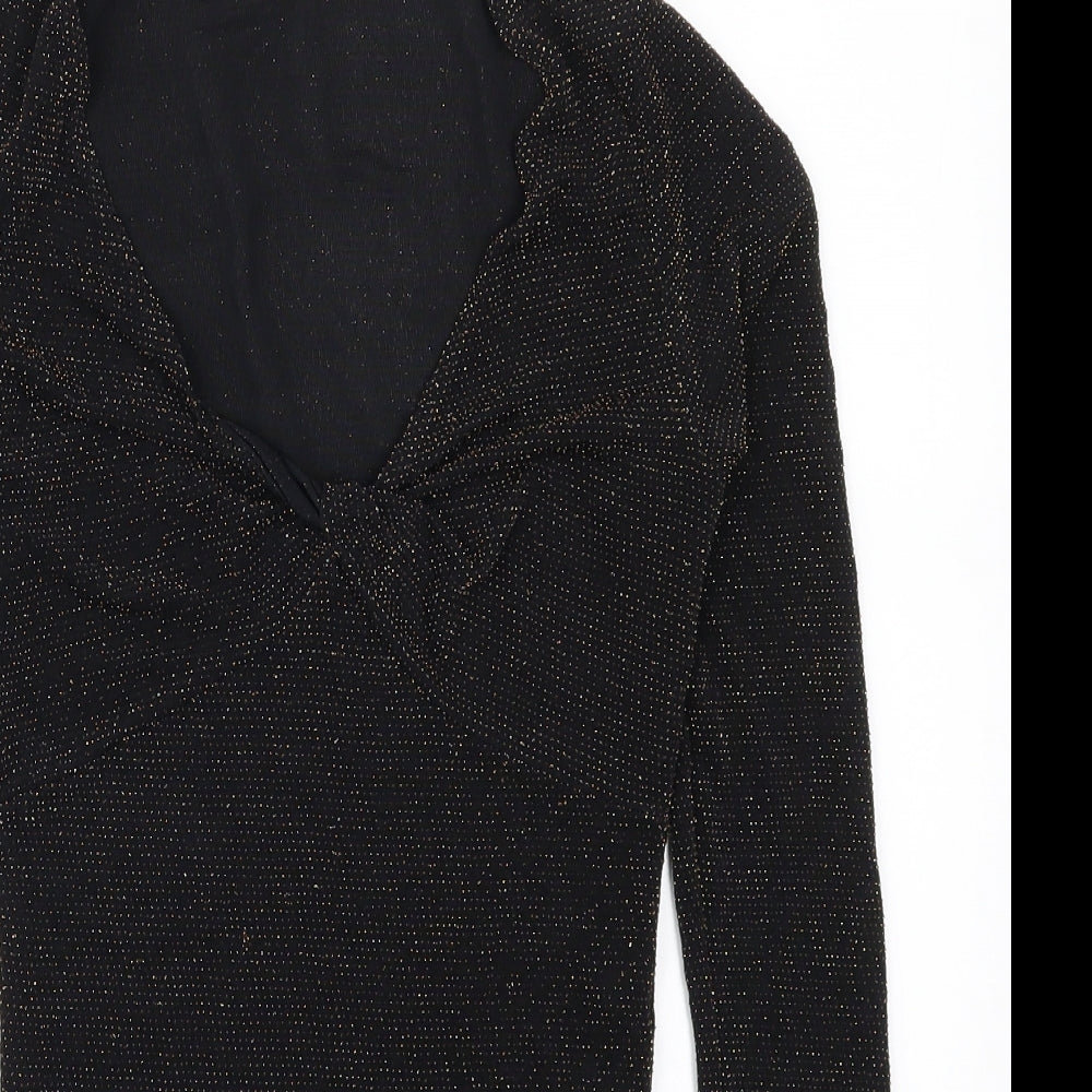 Boohoo Womens Gold   Bodysuit One-Piece Size 8