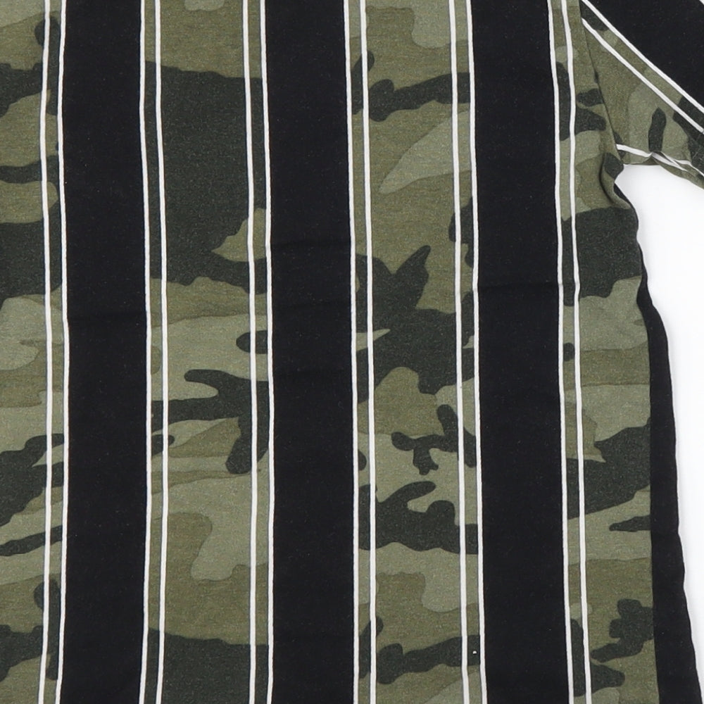 NEXT Boys Green Striped  Basic T-Shirt Size 6 Years  - Ltd Edition