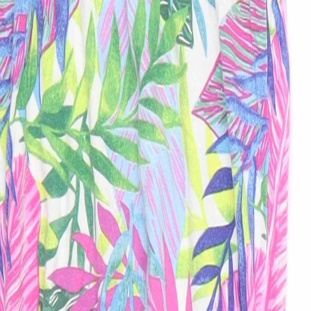 F&F Girls Pink Floral  Jumpsuit One-Piece Size 2-3 Years  - Green Leaf Print