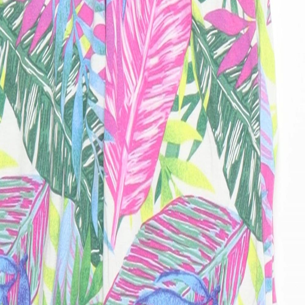 F&F Girls Pink Floral  Jumpsuit One-Piece Size 2-3 Years  - Green Leaf Print
