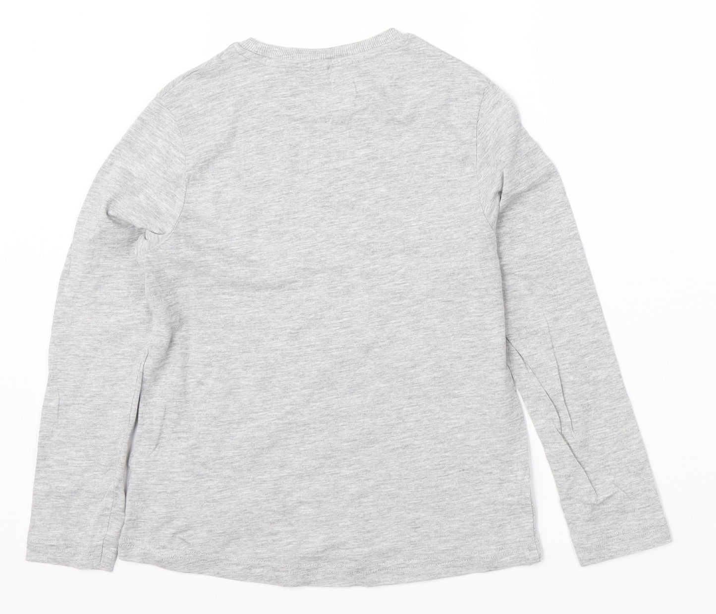 Marks and Spencer Girls Grey   Basic T-Shirt Size 7 Years