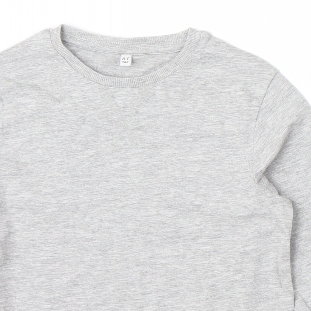 Marks and Spencer Girls Grey   Basic T-Shirt Size 7 Years