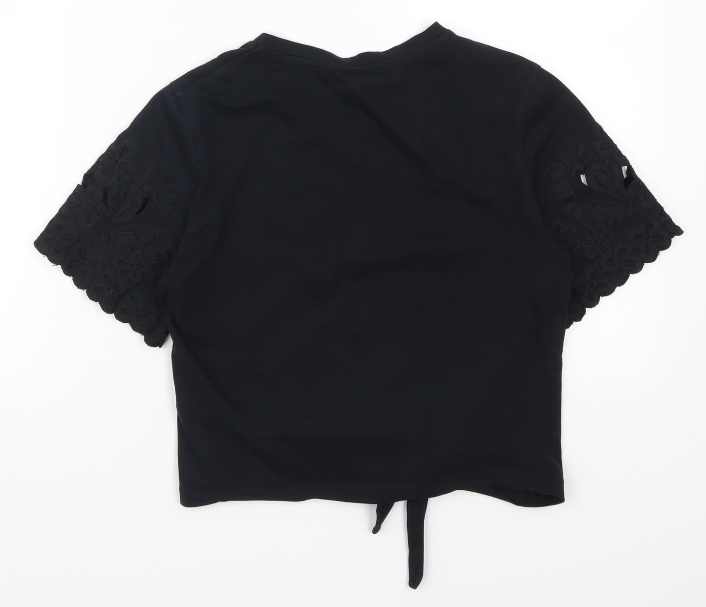 Miss Selfridge Womens Black   Basic T-Shirt Size 8