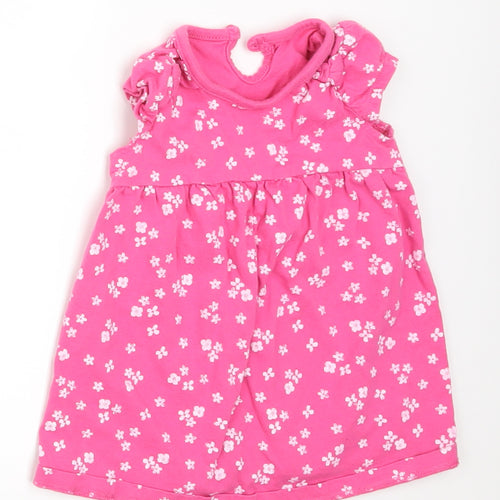 George Girls Pink Floral  A-Line  Size 6-9 Months