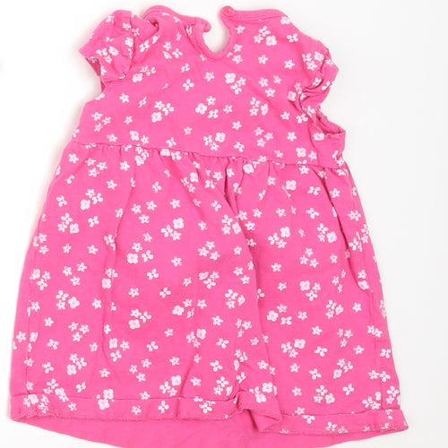 George Girls Pink Floral  A-Line  Size 6-9 Months