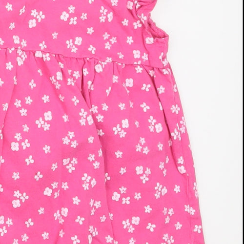 George Girls Pink Floral  A-Line  Size 6-9 Months