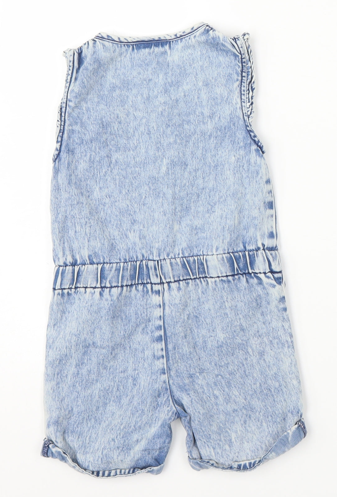 NEXT Girls Grey  Denim Romper One-Piece Size 2-3 Years