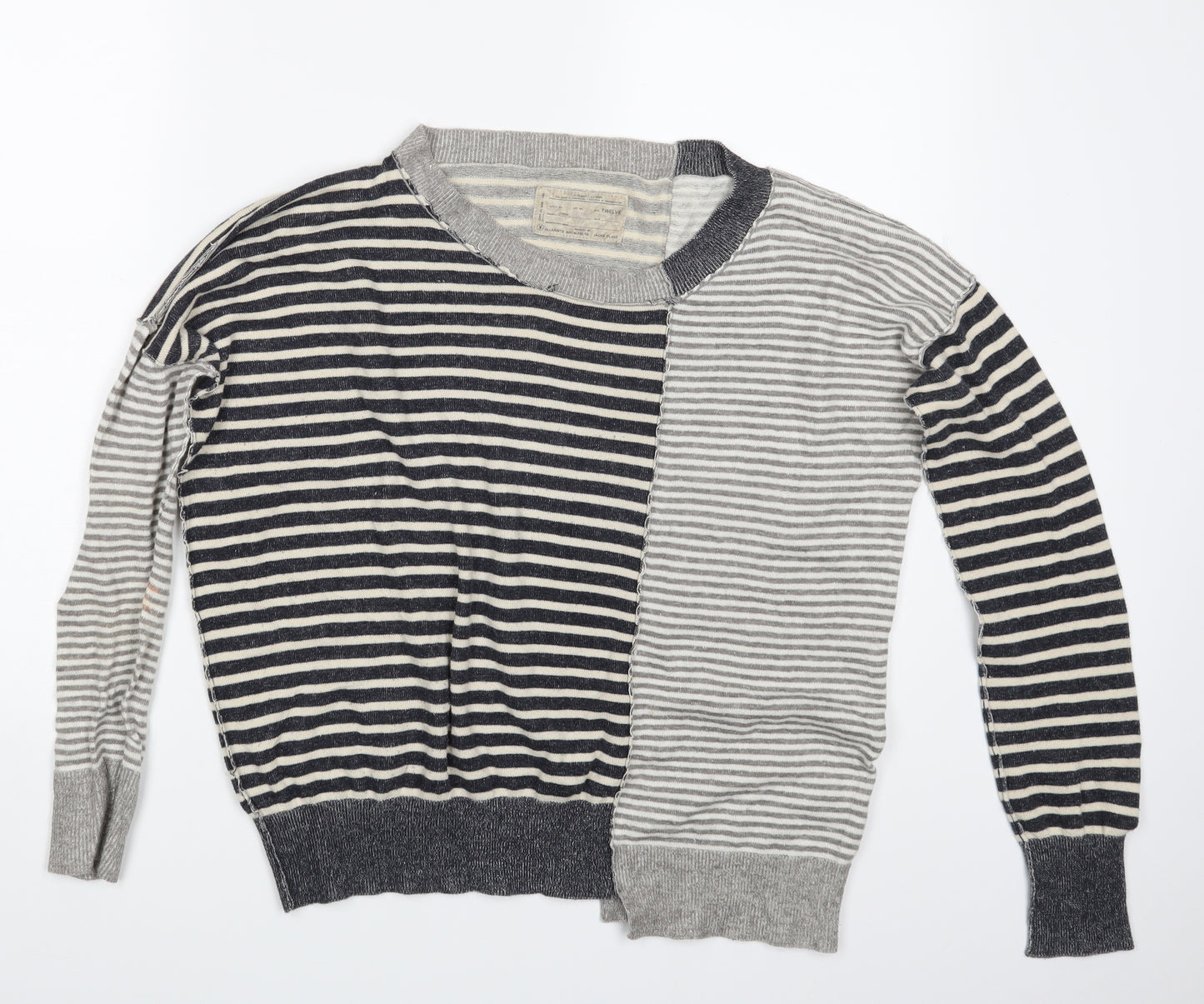 All Saints Womens Multicoloured Striped  Pullover Jumper Size 12