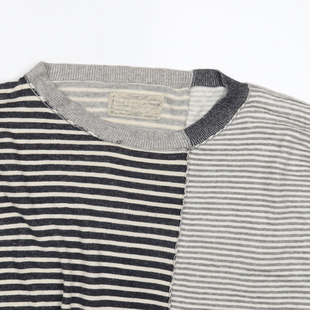 All Saints Womens Multicoloured Striped  Pullover Jumper Size 12