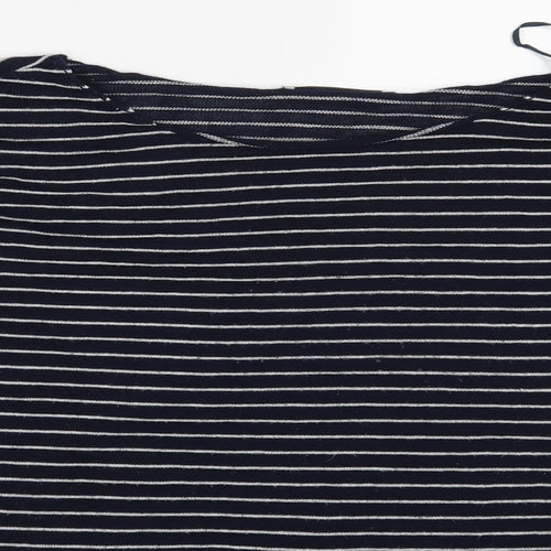 Zara Womens Blue Striped  Pullover Sweatshirt Size M