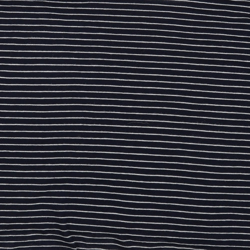 Zara Womens Blue Striped  Pullover Sweatshirt Size M