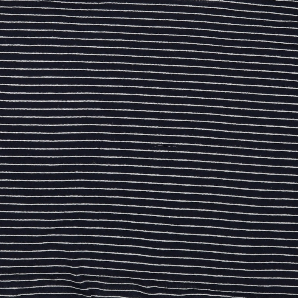 Zara Womens Blue Striped  Pullover Sweatshirt Size M