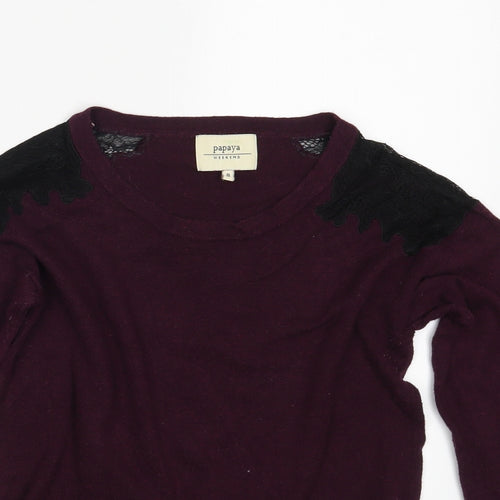 Papaya Womens Purple   Pullover Jumper Size 8