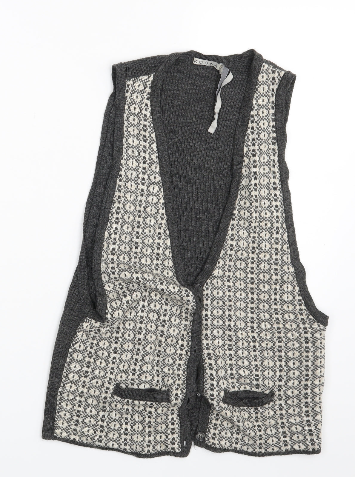 Kookai Womens Grey   3-in-1 Jacket Waistcoat One Size