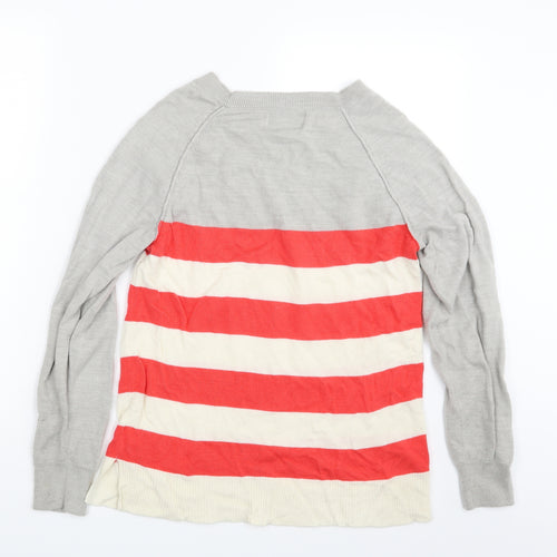 Papaya Womens Multicoloured Striped  Pullover Sweatshirt Size 10