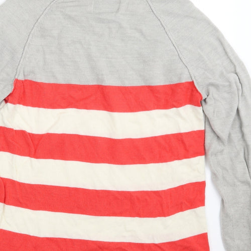 Papaya Womens Multicoloured Striped  Pullover Sweatshirt Size 10