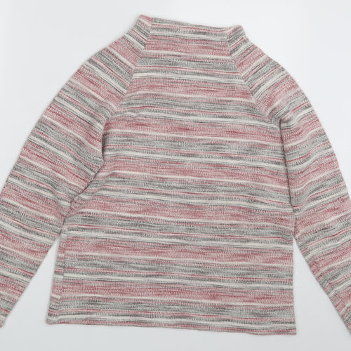 Oasis Womens Pink Striped  Pullover Jumper Size M