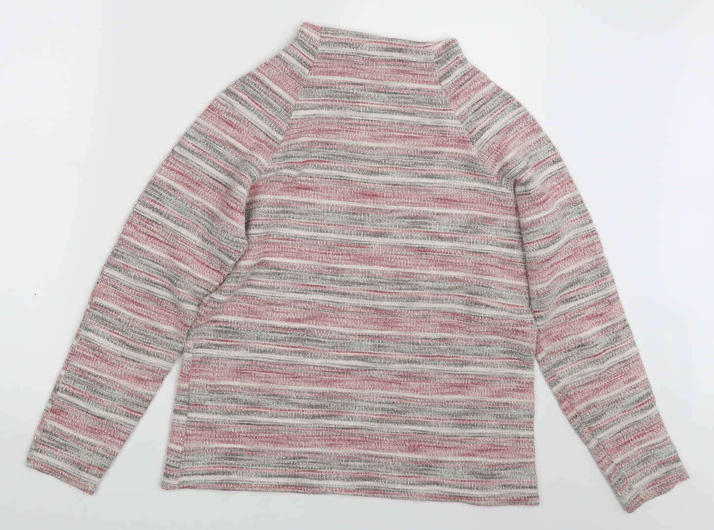 Oasis Womens Pink Striped  Pullover Jumper Size M