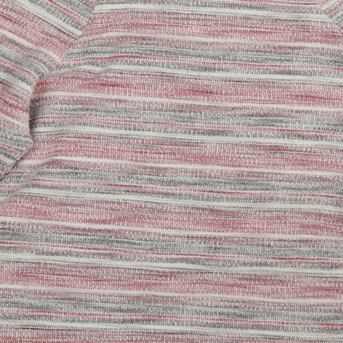 Oasis Womens Pink Striped  Pullover Jumper Size M