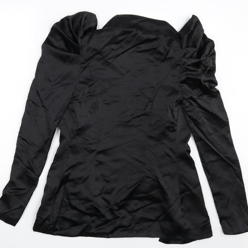PRETTYLITTLETHING Womens Black   Jacket Blazer Size 6