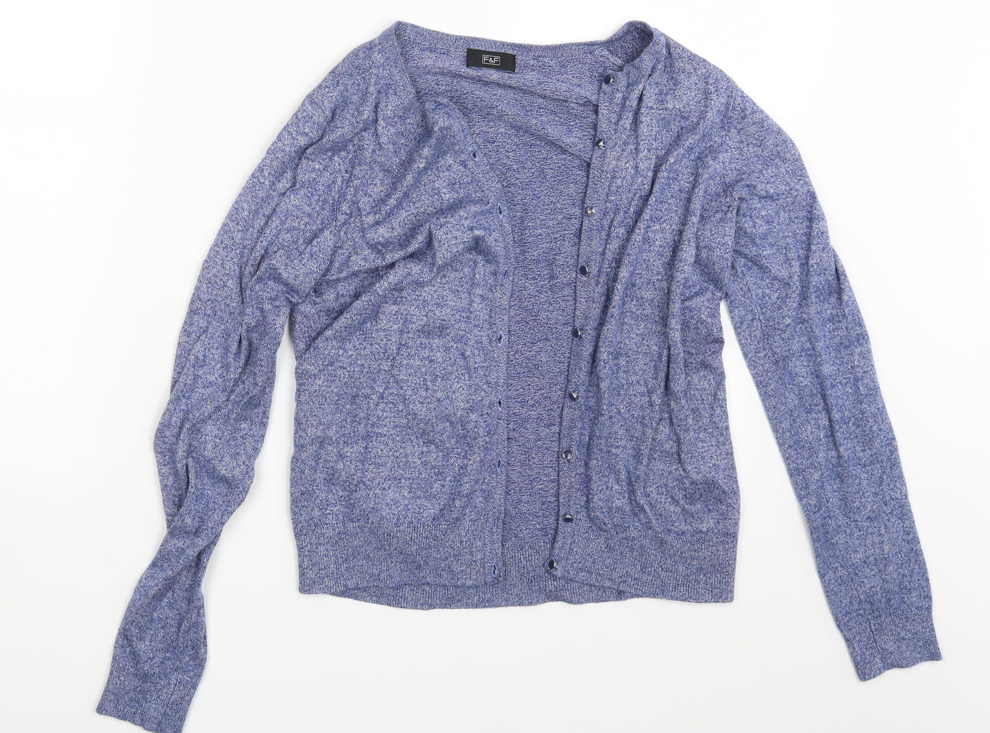 F&F Womens Blue   Cardigan Jumper Size 10