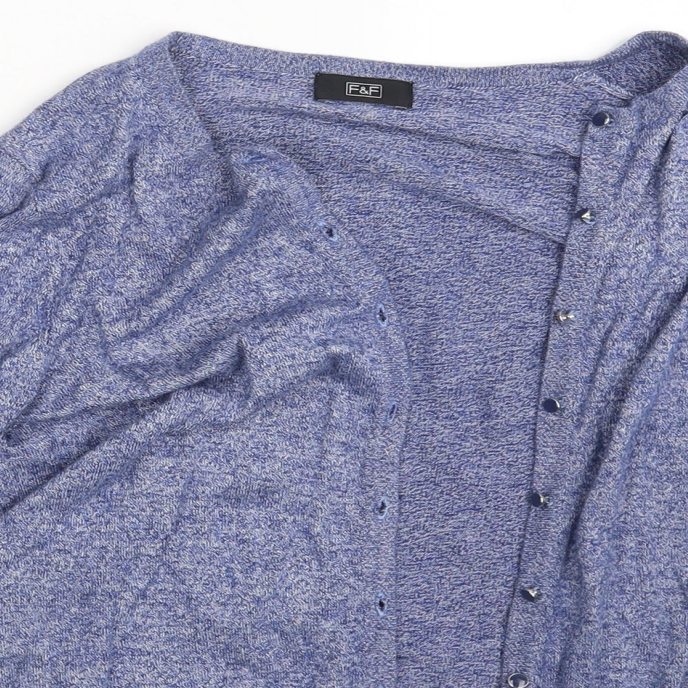 F&F Womens Blue   Cardigan Jumper Size 10