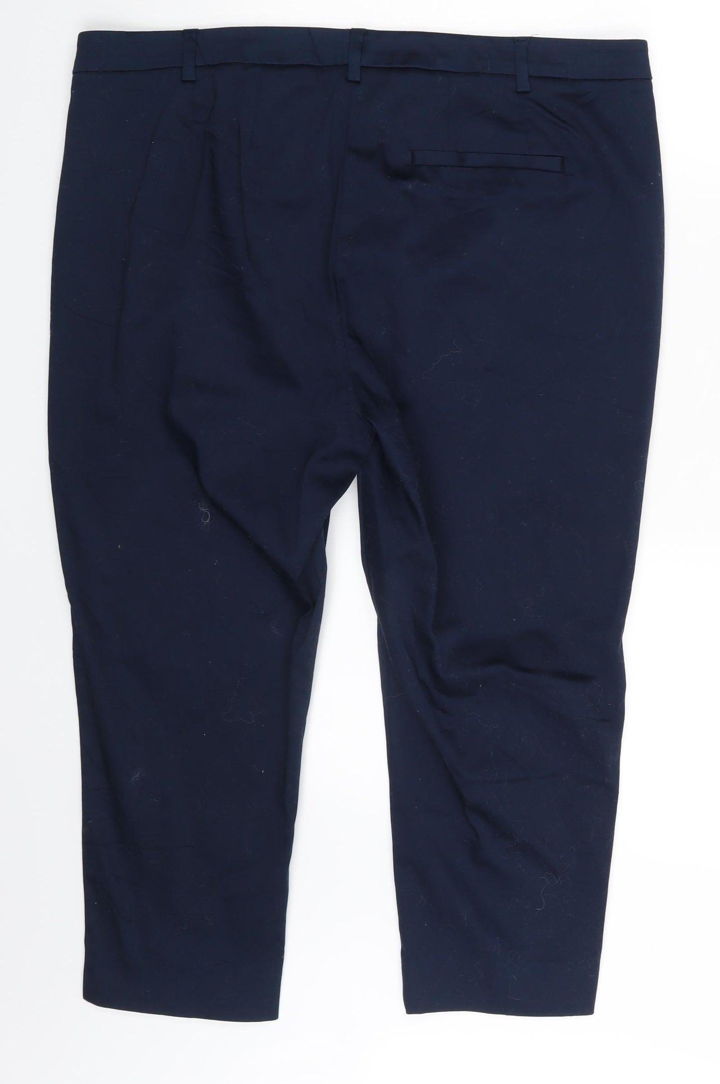 M&S Womens Blue   Capri Trousers Size 20 L20 in