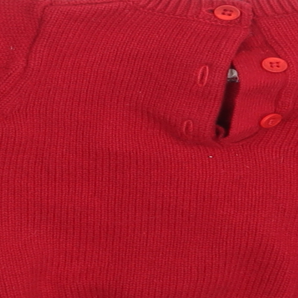 mamas & papas Baby Red   Pullover Jumper Size 0-3 Months  - Christmas Jumper