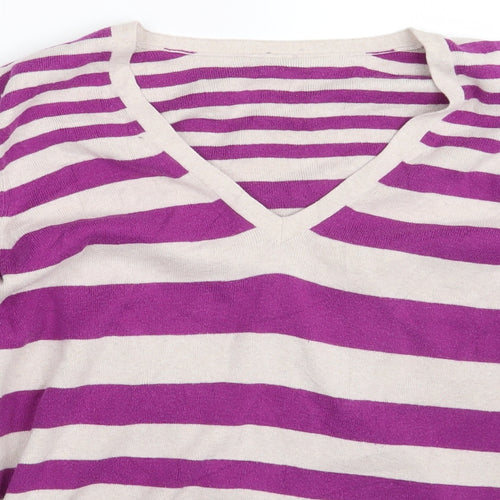 Preworn Womens Multicoloured Striped  Pullover Jumper One Size