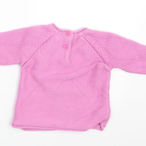 Nutmeg Girls Pink   Pullover Jumper Size 3-6 Months