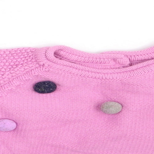 Nutmeg Girls Pink   Pullover Jumper Size 3-6 Months