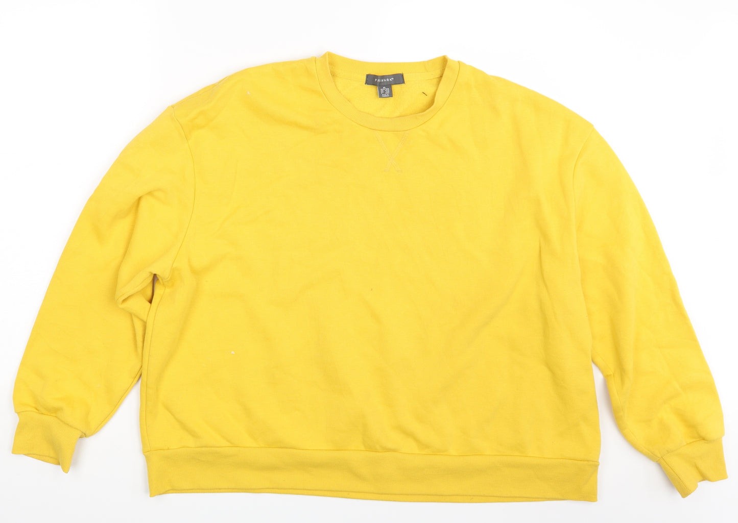 Primark Womens Yellow   Pullover Jumper Size 18