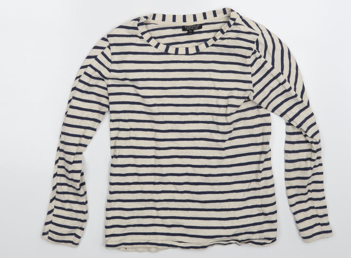 Topshop Womens Multicoloured Striped  Pullover Jumper Size 8