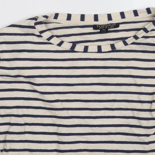 Topshop Womens Multicoloured Striped  Pullover Jumper Size 8