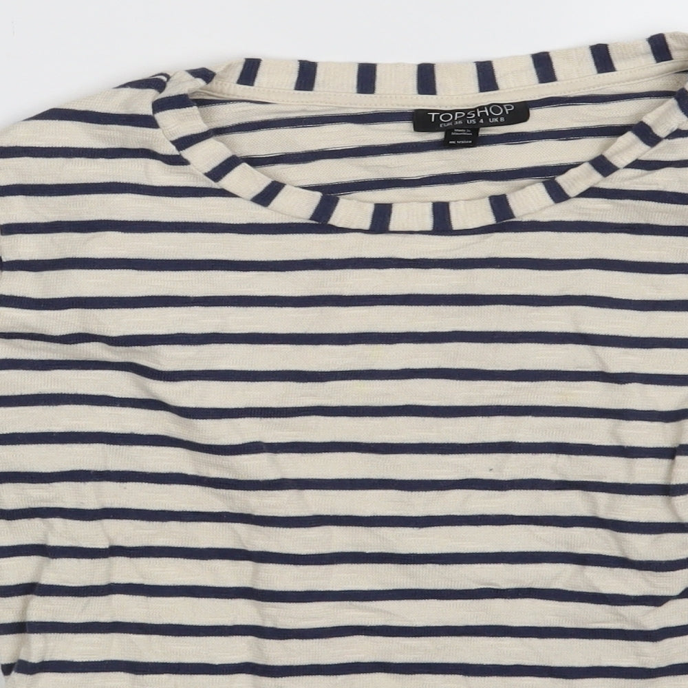 Topshop Womens Multicoloured Striped  Pullover Jumper Size 8